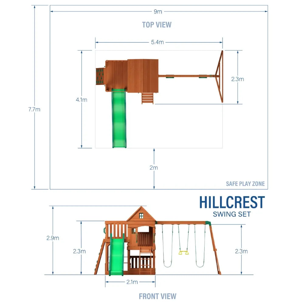 Backyard Hill Crest Play Tower Including Swings - Naivri