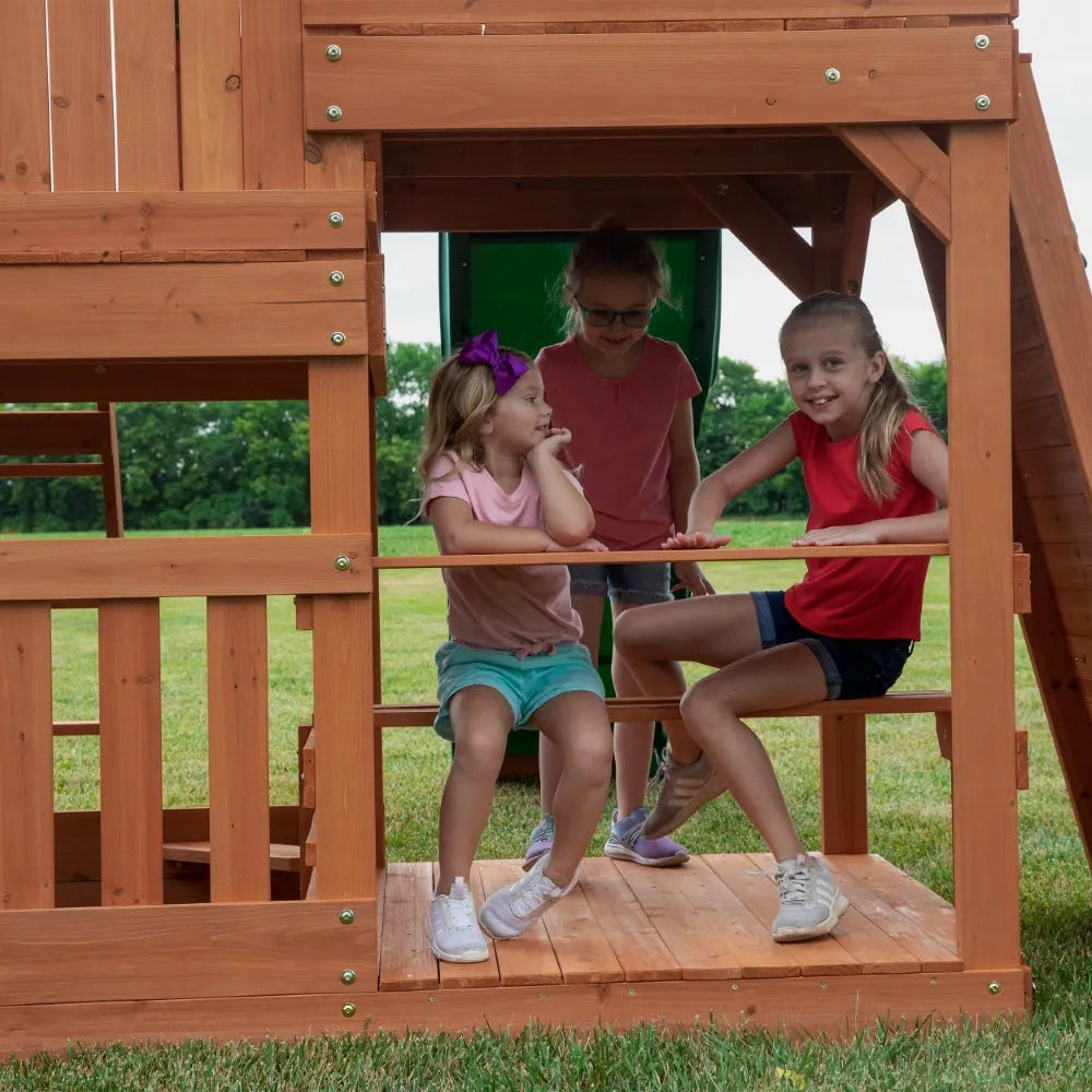 Backyard Hill Crest Play Tower Including Swings - Naivri