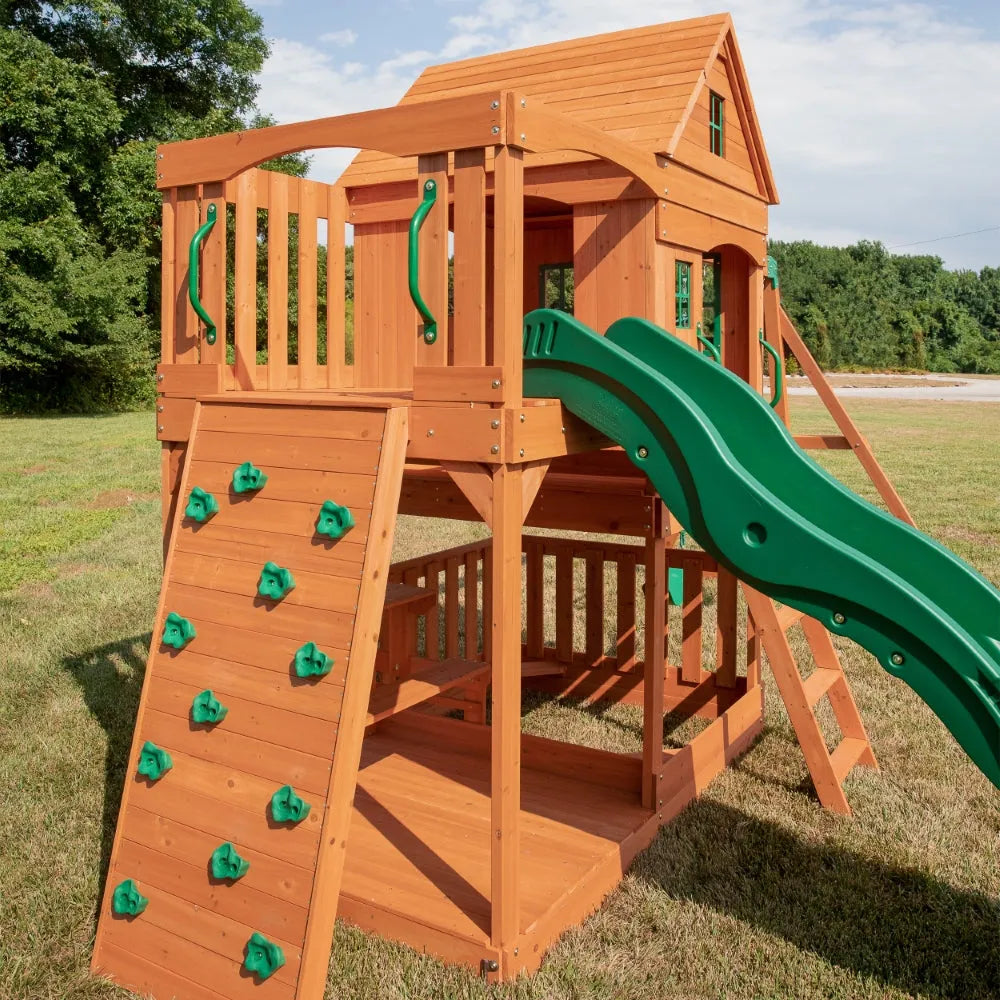 Backyard Hill Crest Play Tower Including Swings - Naivri