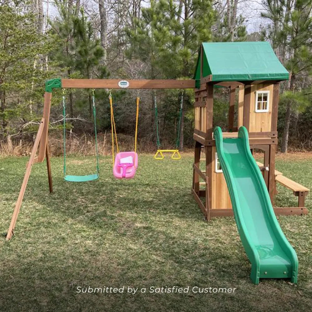 Backyard Lakewood Play Tower With Swings And Slide - Naivri