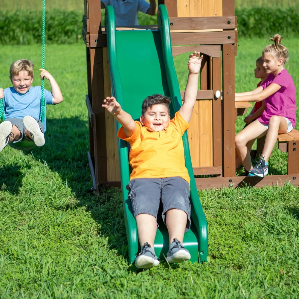 Backyard Lakewood Play Tower With Swings And Slide - Naivri