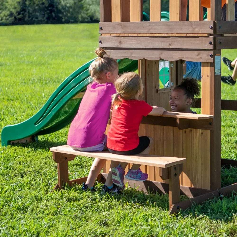 Backyard Lakewood Play Tower With Swings And Slide - Naivri