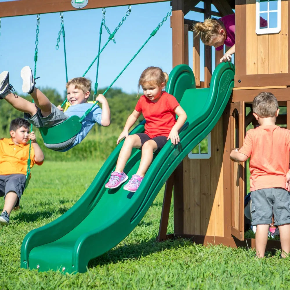 Backyard Lakewood Play Tower With Swings And Slide - Naivri