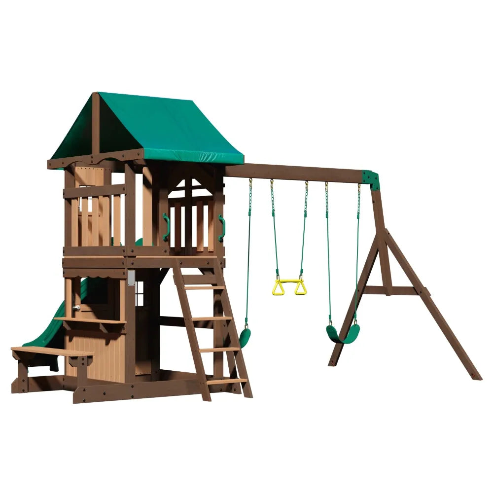 Backyard Lakewood Play Tower With Swings And Slide - Naivri