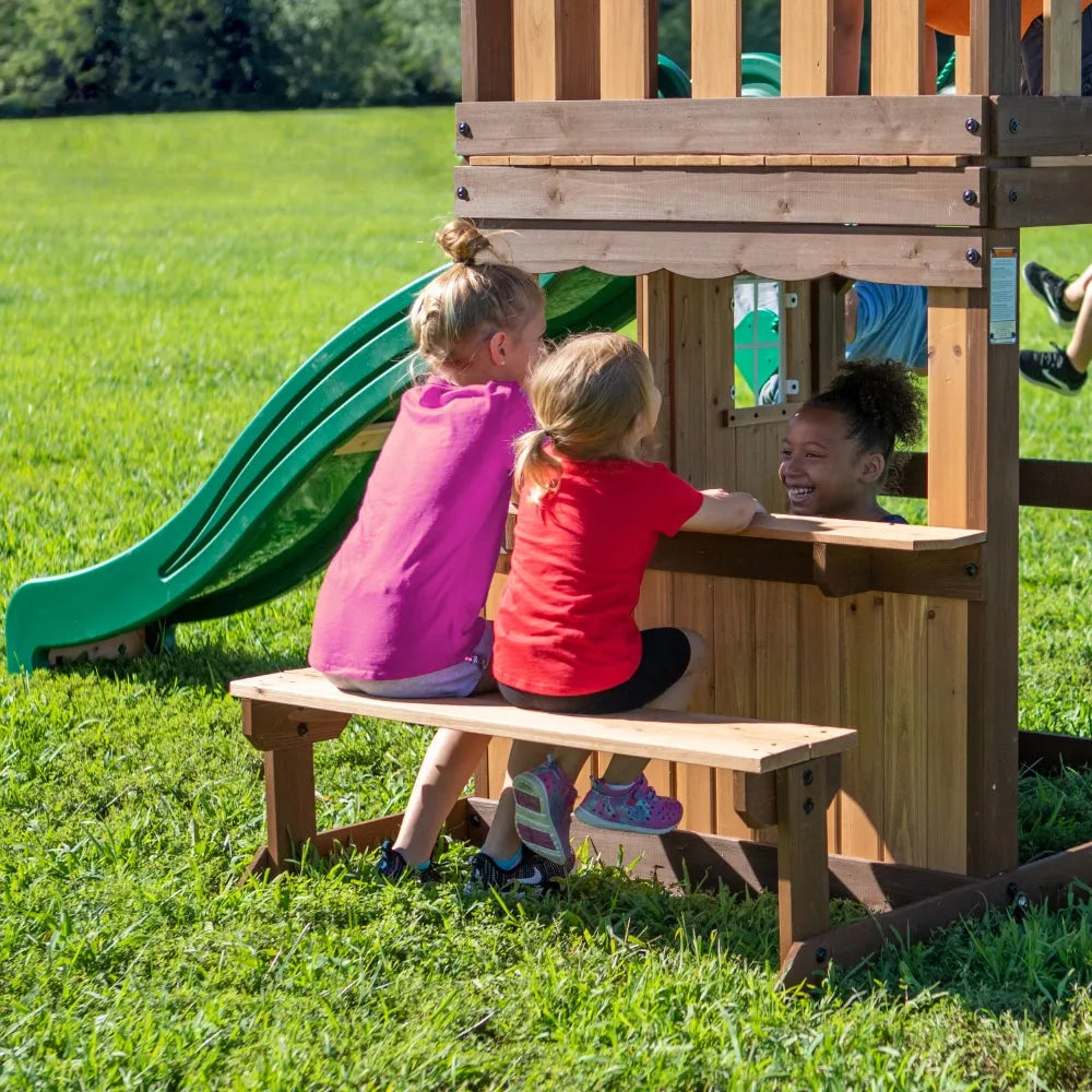 Backyard Lakewood Play Tower With Swings And Slide - Naivri