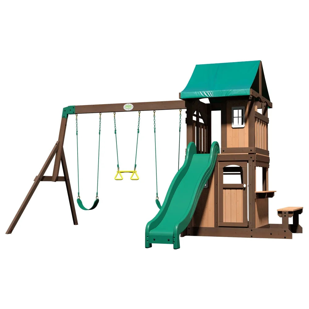 Backyard Lakewood Play Tower With Swings And Slide - Naivri