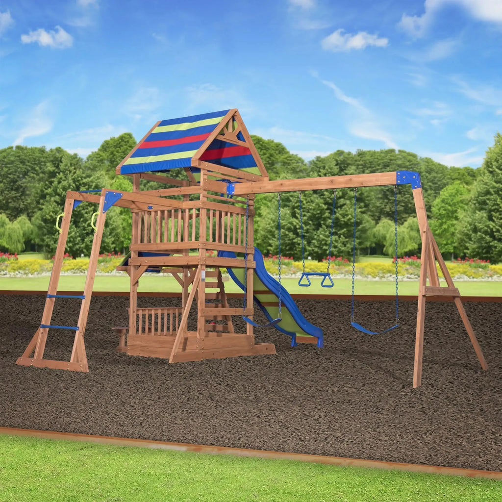 Backyard Northbrook Play Tower Including Swings - Naivri