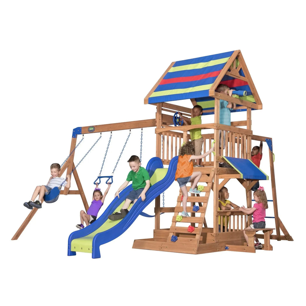 Backyard Northbrook Play Tower Including Swings - Naivri