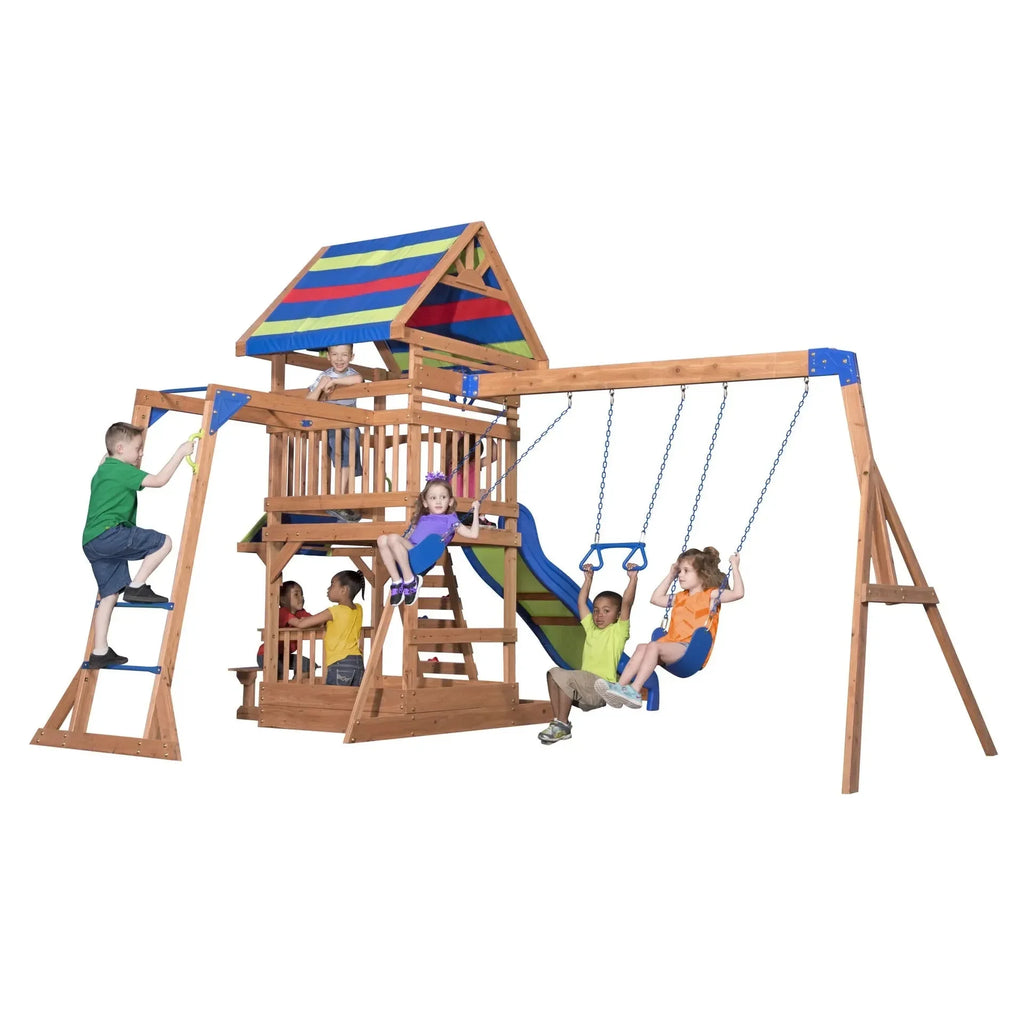 Backyard Northbrook Play Tower Including Swings - Naivri