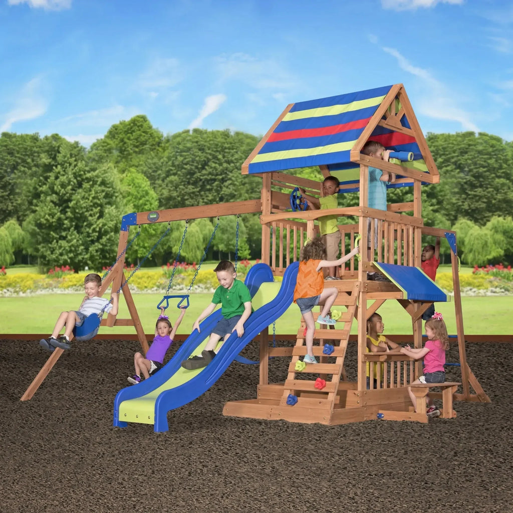 Backyard Northbrook Play Tower Including Swings - Naivri