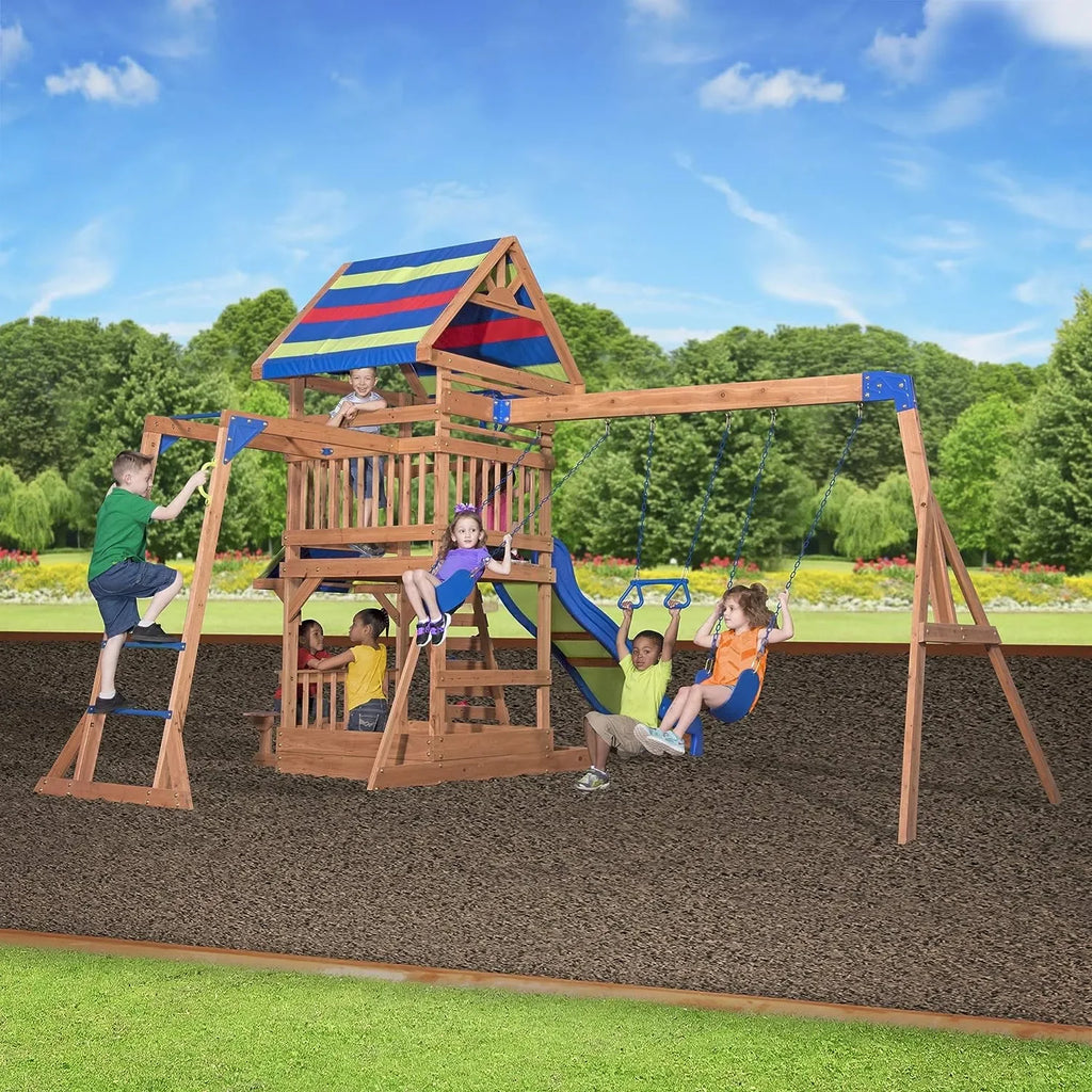 Backyard Northbrook Play Tower Including Swings - Naivri
