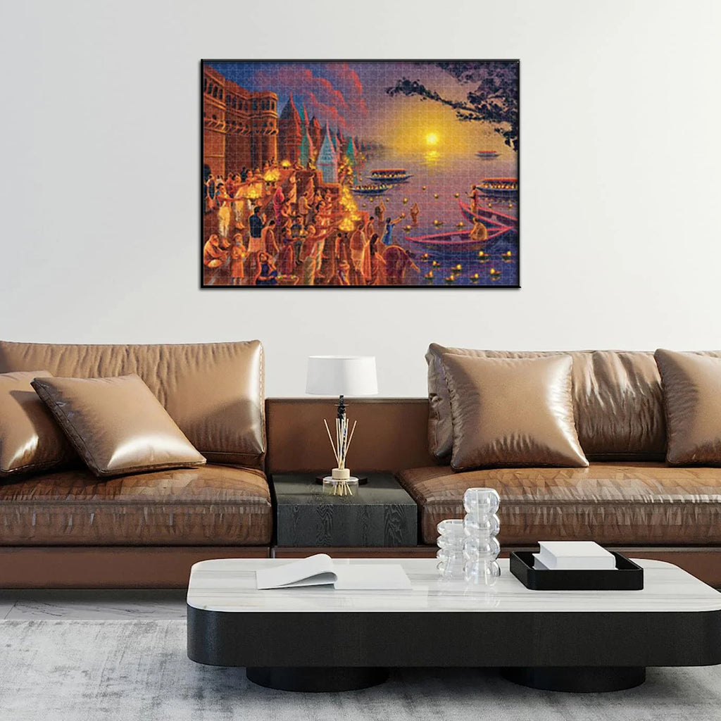 Baffll Banaras Bliss 1000-Piece Jigsaw Puzzle – Premium Artistic Challenge for Ages 15+ - Naivri