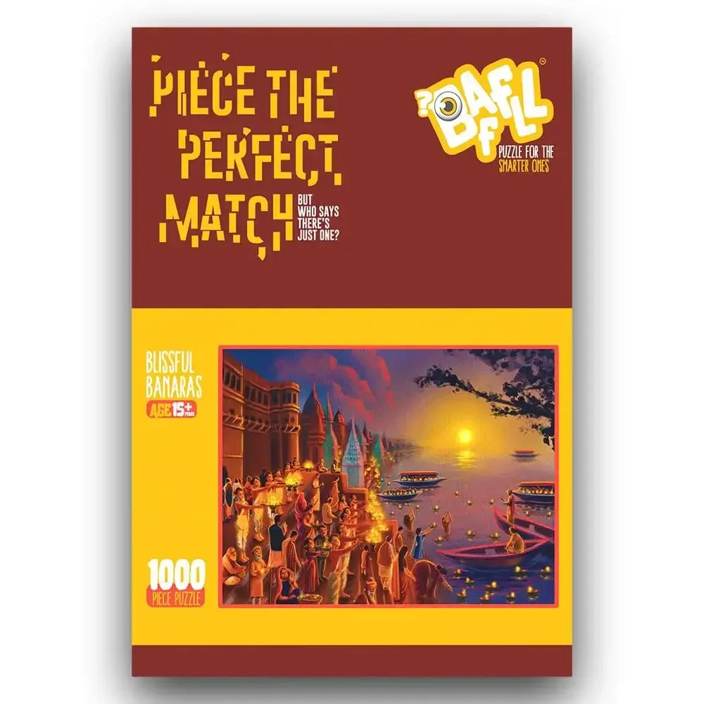 Baffll Banaras Bliss 1000-Piece Jigsaw Puzzle – Premium Artistic Challenge for Ages 15+ - Naivri