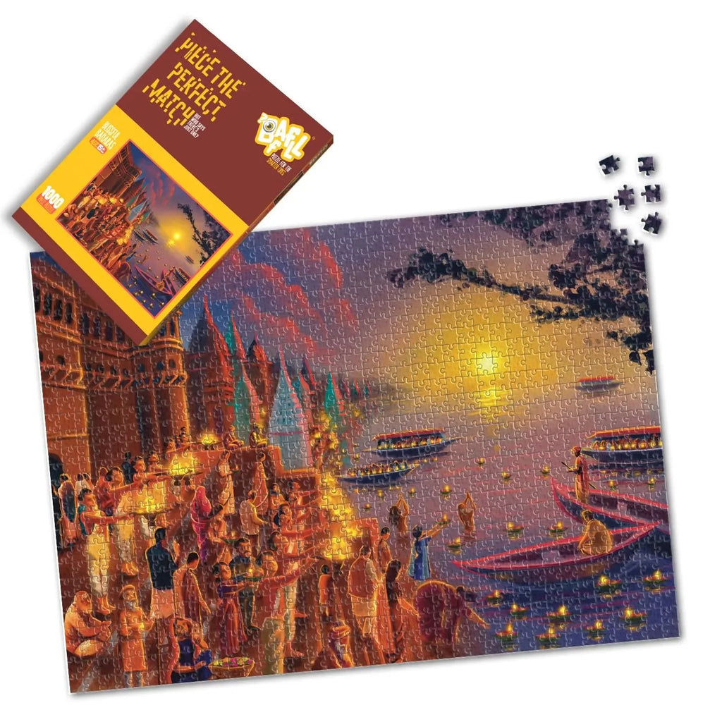 BAFFLL Blissful Banaras 1000 Piece Jigsaw Puzzle for Adults & Teens – Beautiful Artwork, Precision-Cut, Fun Brain Challenge - Naivri