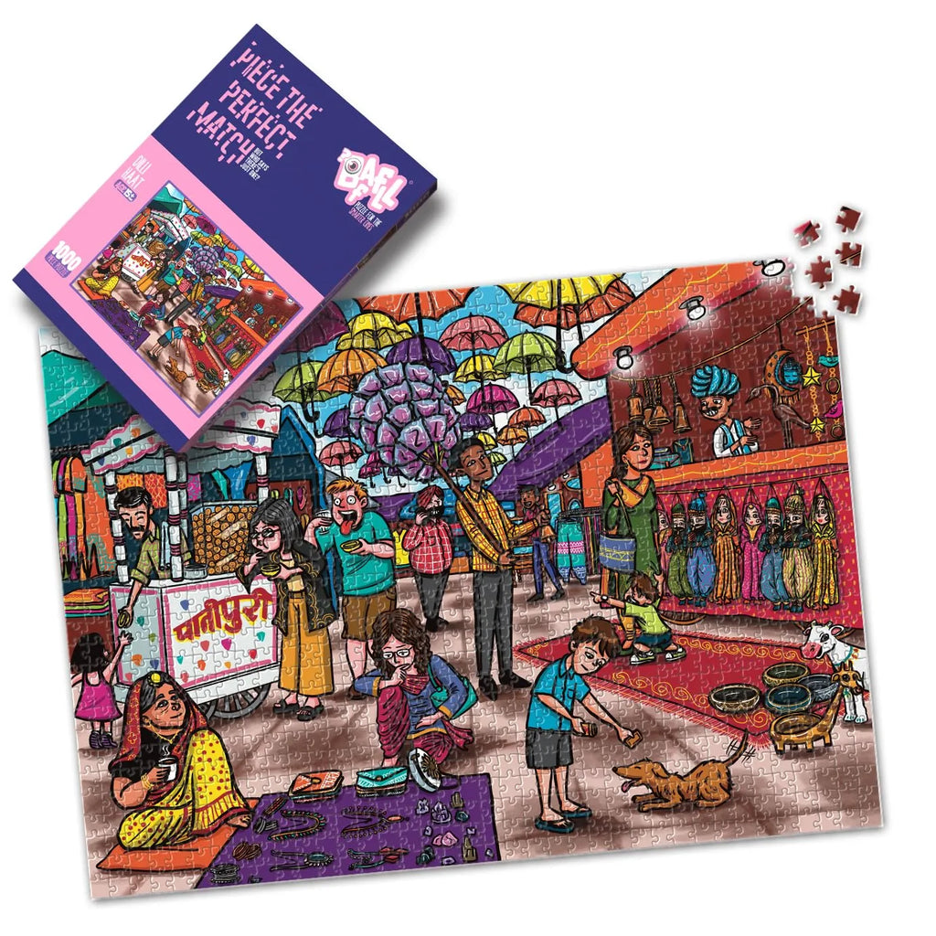 Baffll Dilli Haat 1000-Piece Jigsaw Puzzle – Premium Artistic Brain Challenge for Ages 15+ - Naivri