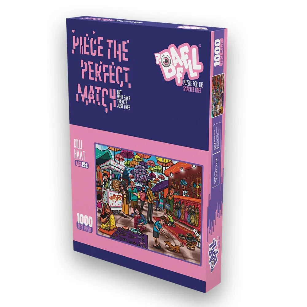 Baffll Dilli Haat 1000-Piece Jigsaw Puzzle – Premium Artistic Brain Challenge for Ages 15+ - Naivri