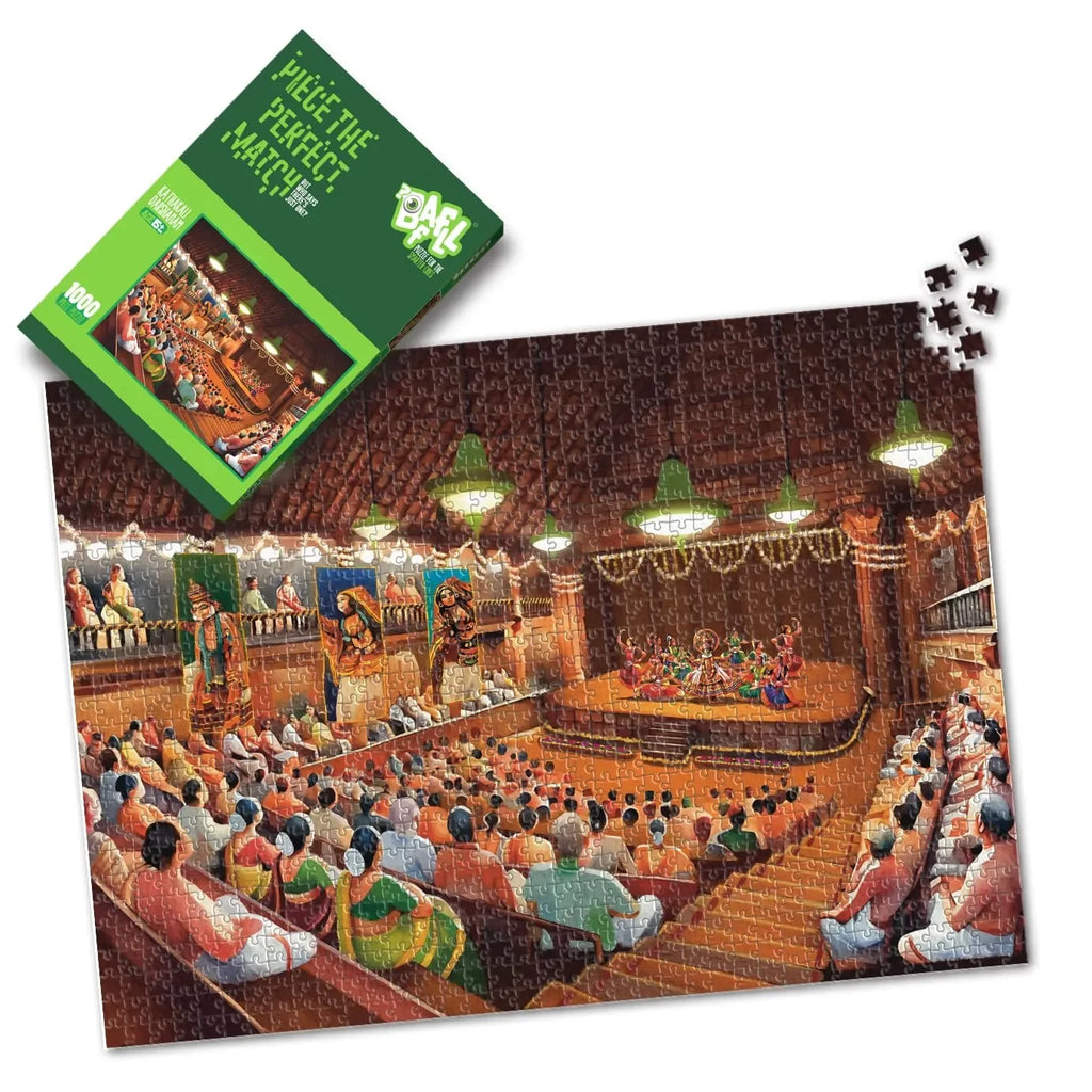 BAFFLL Kathakali Darshanam 1000 Piece Jigsaw Puzzle for Adults & Teens – Artistic Brain Challenge, Precision-Cut, Ideal Gift - Naivri