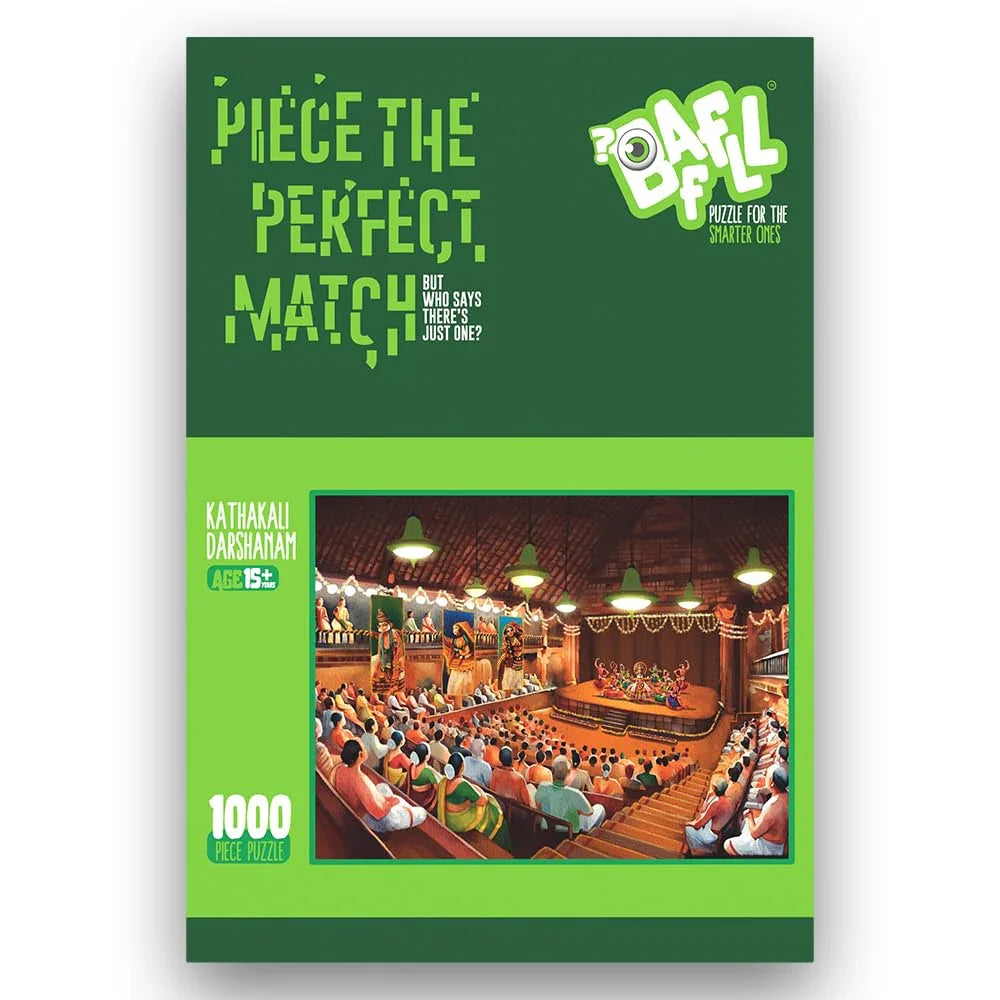 Baffll Kathakali Heritage 1000-Piece Jigsaw Puzzle – Premium Cultural Artwork for Ages 15+ - Naivri