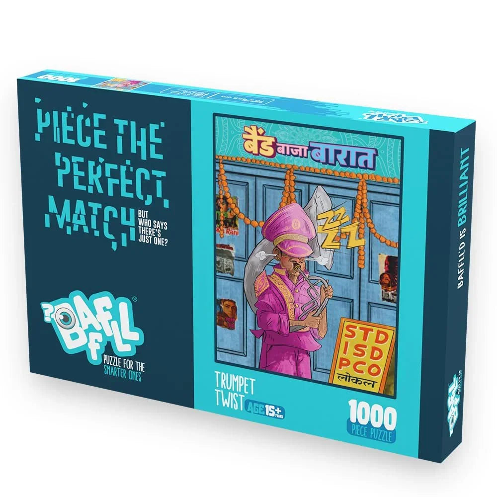 BAFFLL Trumpet Twist 1000 Piece Jigsaw Puzzle for Adults & Teens – Precision-Cut, Beautiful Artwork, Mindful Brain Challenge - Naivri