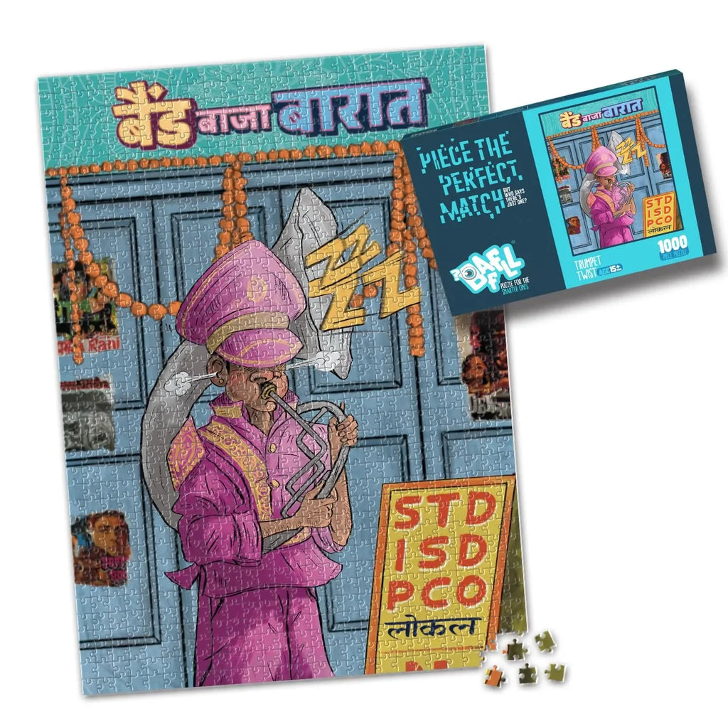 BAFFLL Trumpet Twist 1000 Piece Jigsaw Puzzle for Adults & Teens – Precision-Cut, Beautiful Artwork, Mindful Brain Challenge - Naivri