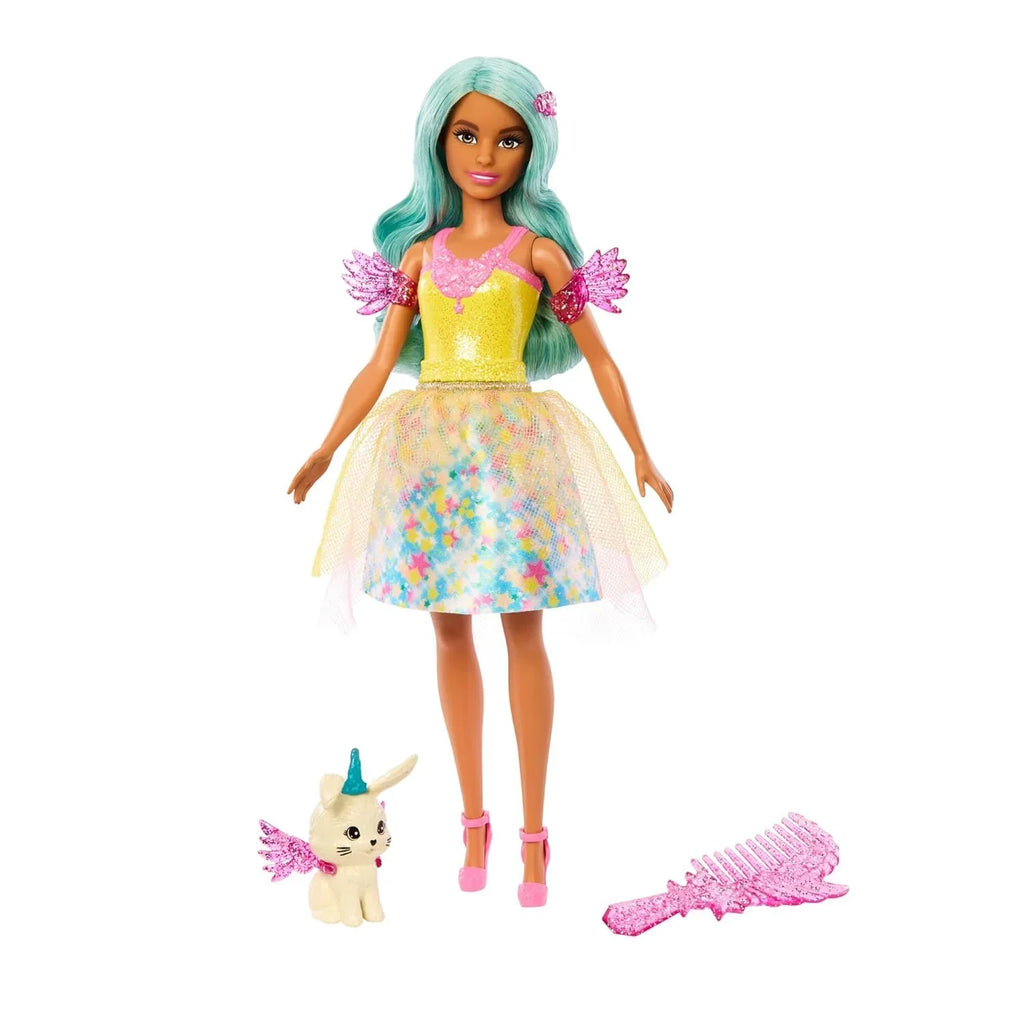 Barbie A Touch of Magic Doll & Accessories – Teresa with Fantasy Outfit, Pet, Leash & Styling Accessories - Naivri