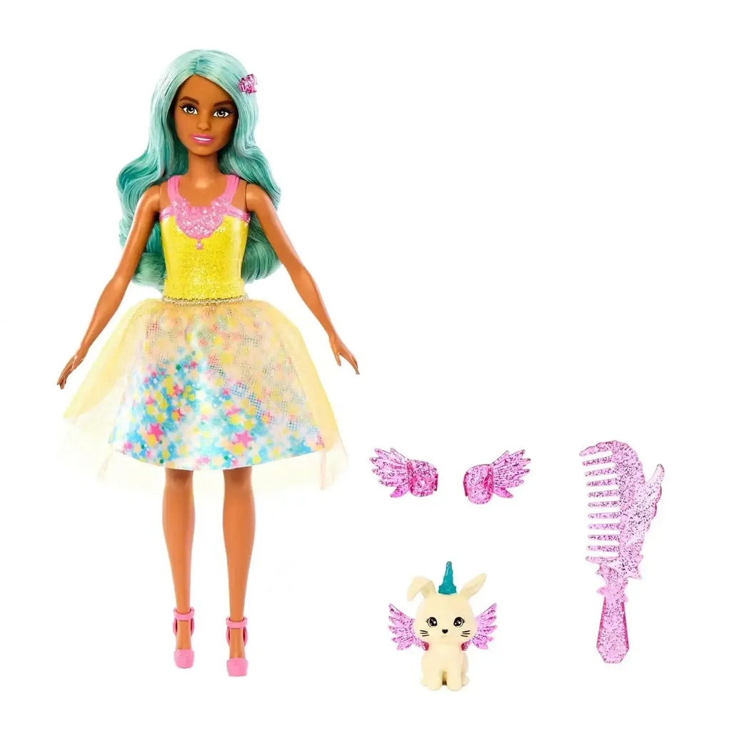 Barbie A Touch of Magic Doll & Accessories – Teresa with Fantasy Outfit, Pet, Leash & Styling Accessories - Naivri
