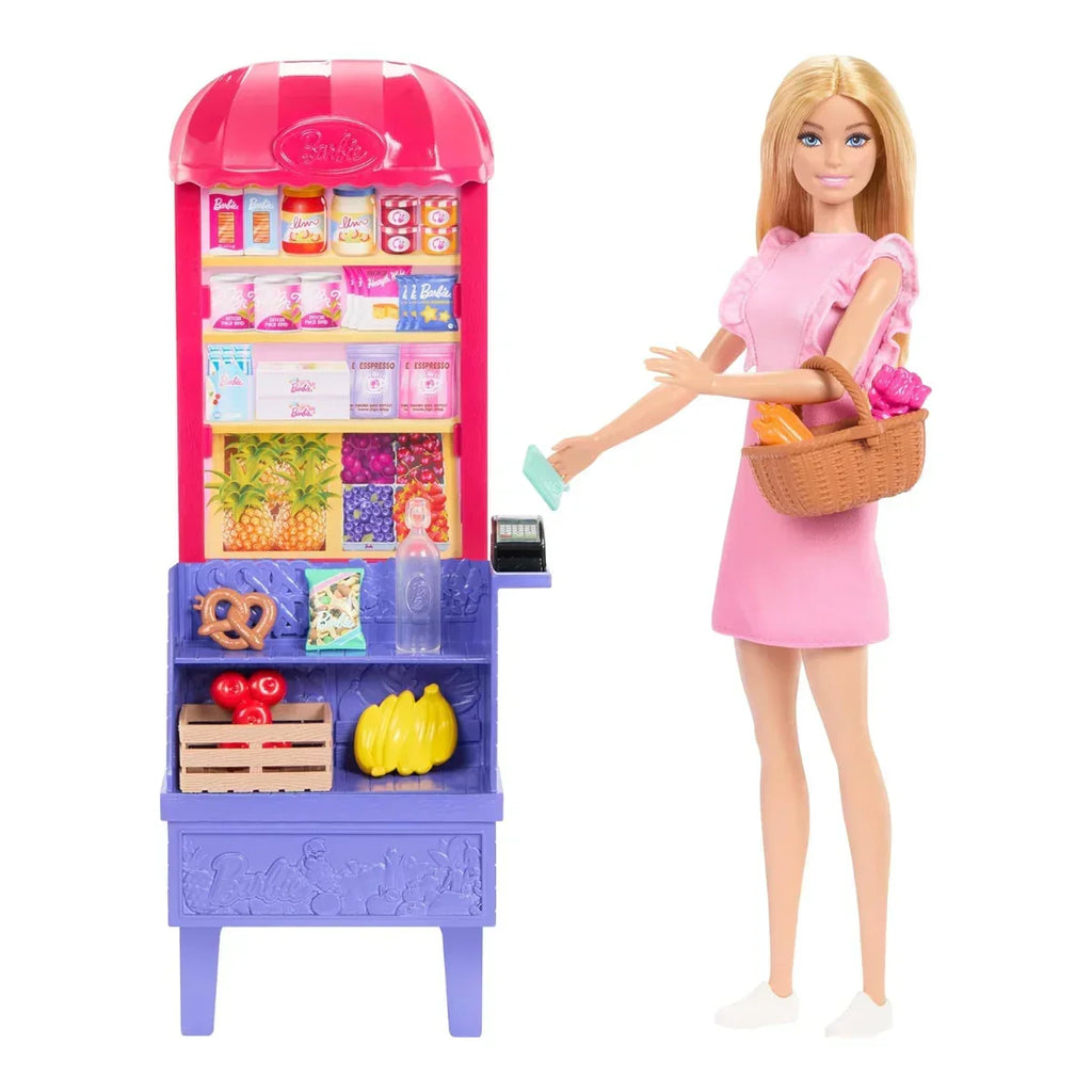 Barbie and Teresa Recipe for Friendship Fashion Doll & Playset – Malibu at The Market with 11 Accessories, Market Stand & Food - Naivri