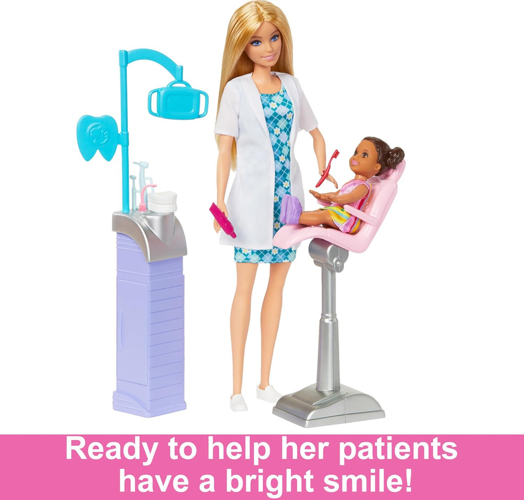 Barbie Careers Dentist Doll And Playset With Accessories HKT69 - Naivri