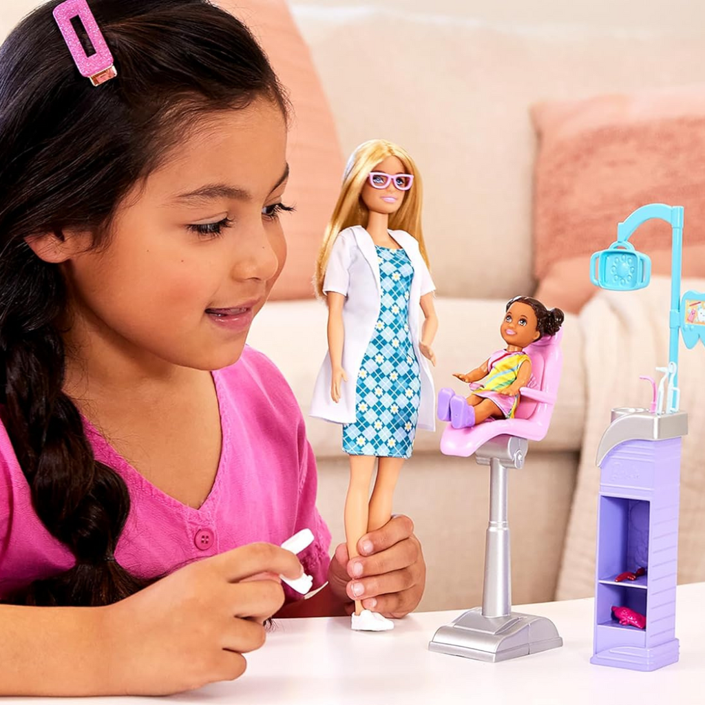 Barbie Careers Dentist Doll And Playset With Accessories HKT69 - Naivri