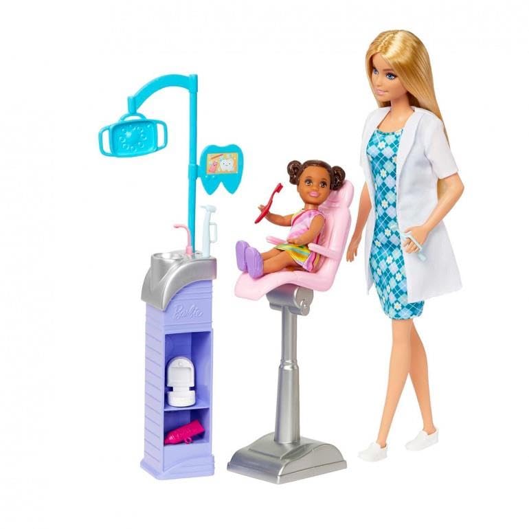 Barbie Careers Dentist Doll And Playset With Accessories HKT69 - Naivri