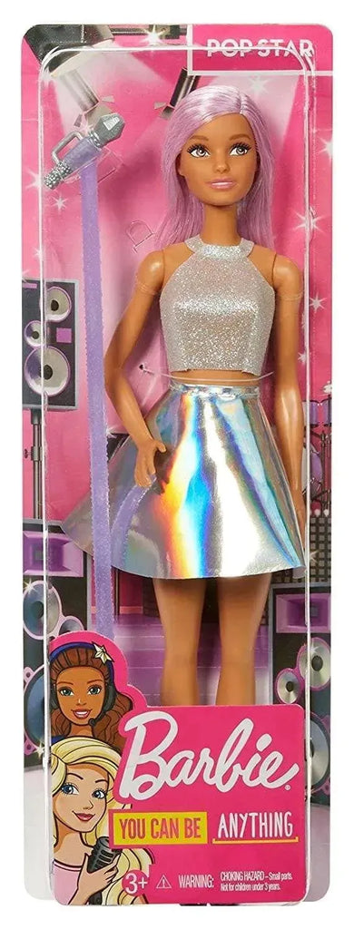 Barbie Careers Pop Star Doll, Long Pink Hair With Iridescent Skirt FXN98 - Naivri