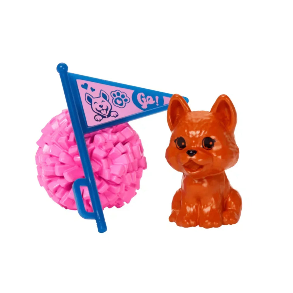 Barbie Cheerleader Fashion Doll in Pink Uniform with Pom Pom, Flag & Puppy Mascot - Naivri