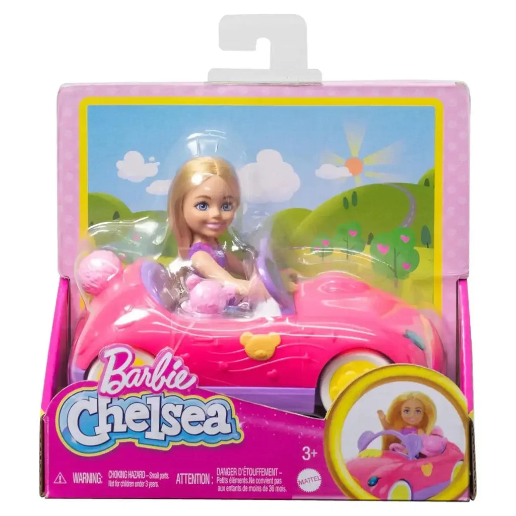 Barbie Chelsea Doll & Toy Car Set with Bear-Themed Convertible & Teddy Bear Accessory - Naivri