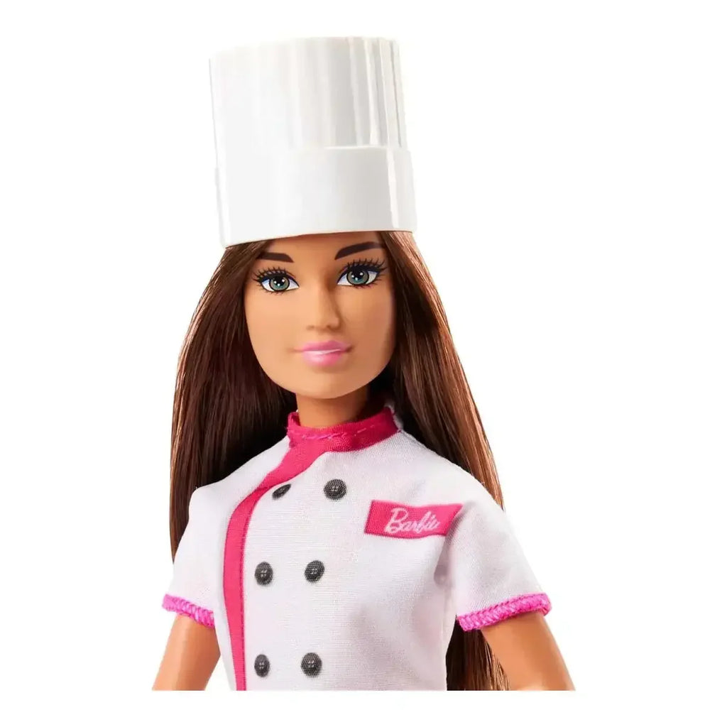 Barbie Doll & Accessories, Career Pastry Chef Doll with Hat and Cake Slice - Naivri