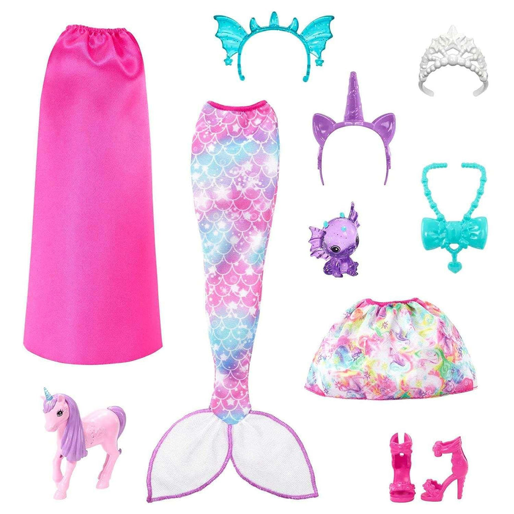 Barbie Doll And Fantasy Pets, Mermaid Tail And Skirt HLC28 - Naivri