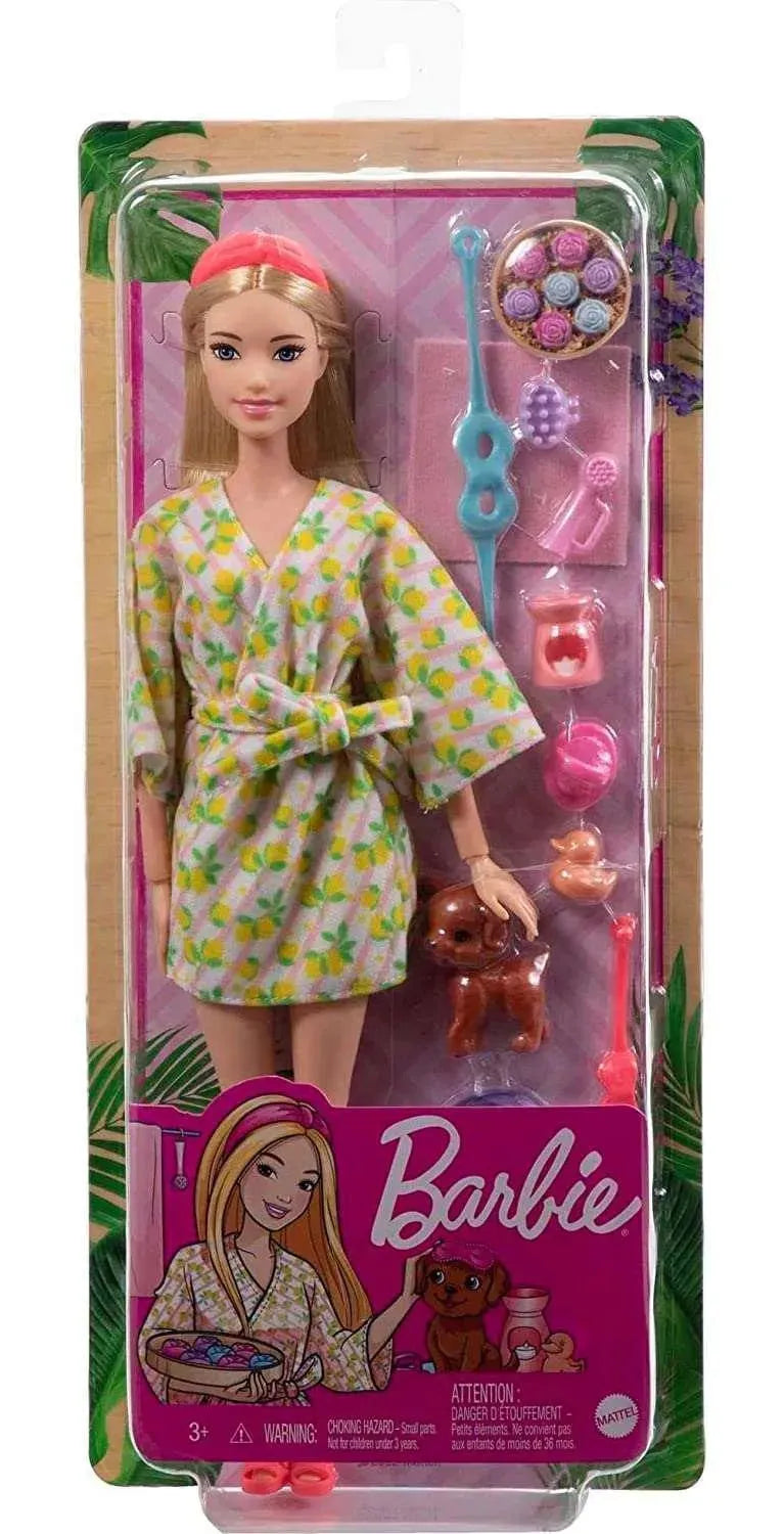 Barbie relaxation best sale doll with puppy