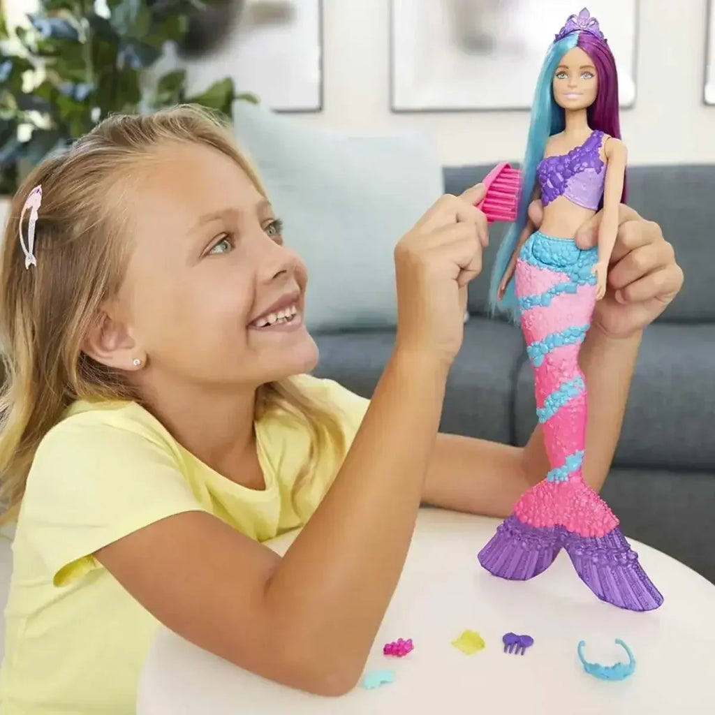Barbie Dreamtopia Mermaid Doll with Extra-Long Fantasy Hair & Styling Accessories (13-Inch) - Naivri