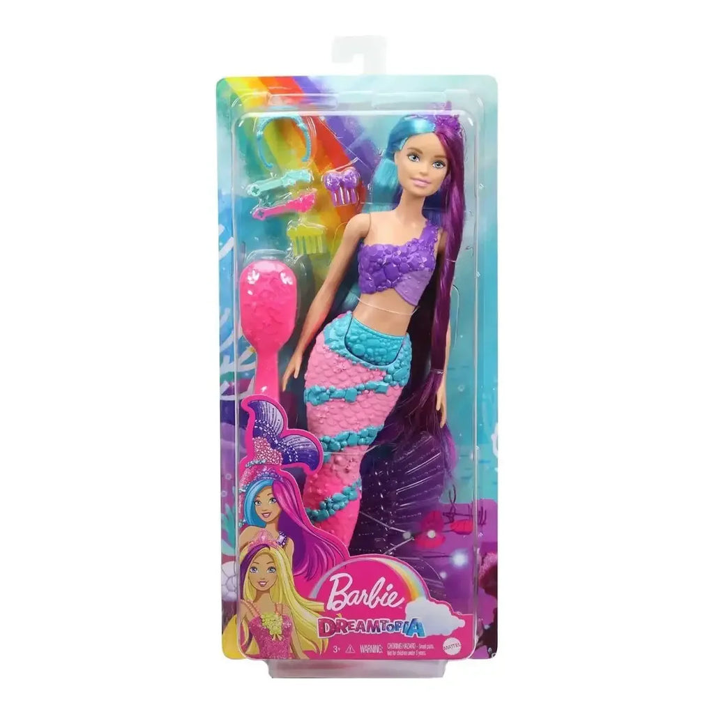 Barbie Dreamtopia Mermaid Doll with Extra-Long Fantasy Hair & Styling Accessories (13-Inch) - Naivri