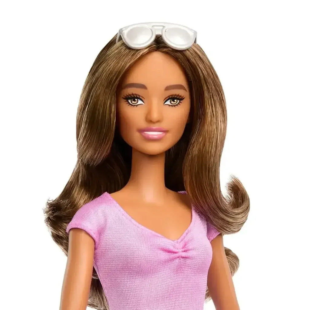 Barbie Fashionistas Doll #228 – First-Ever Blind Doll with Pink Ruffled Skirt, Cane & Sunglasses - Naivri