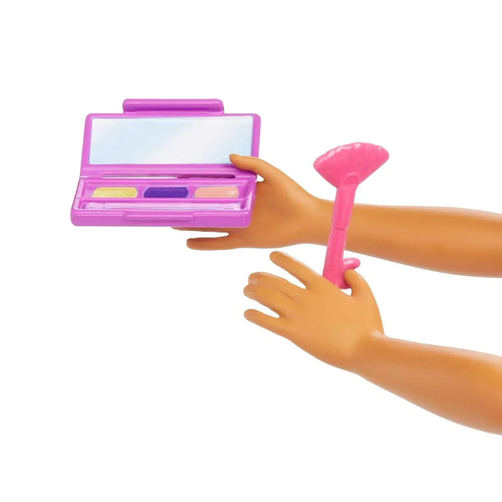 Barbie Makeup Artist Doll with Teal Hair, Palette & Brush Accessories - Naivri