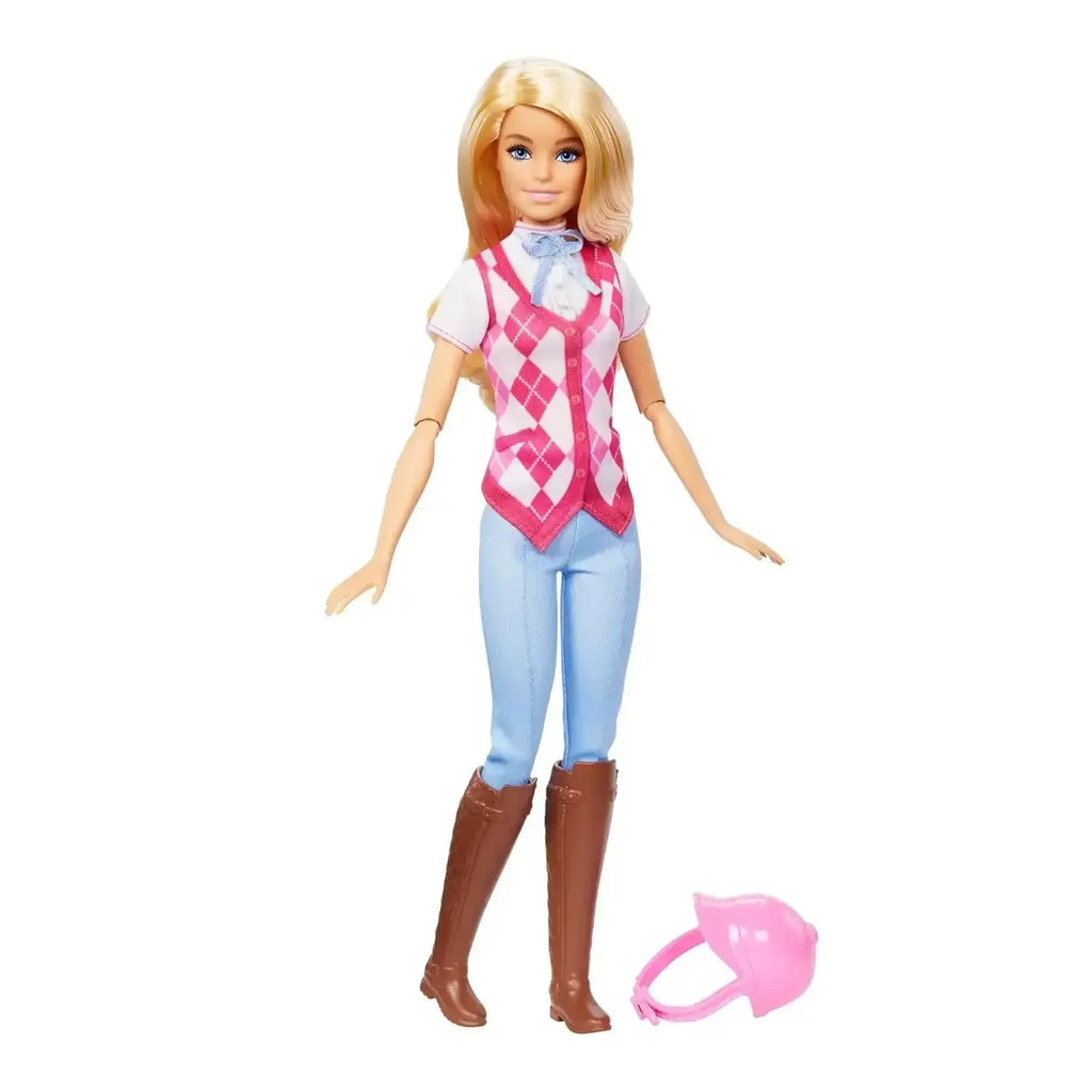 Barbie “Malibu” Doll & Accessories – Mysteries: The Great Horse Chase with Riding Outfit & Helmet - Naivri