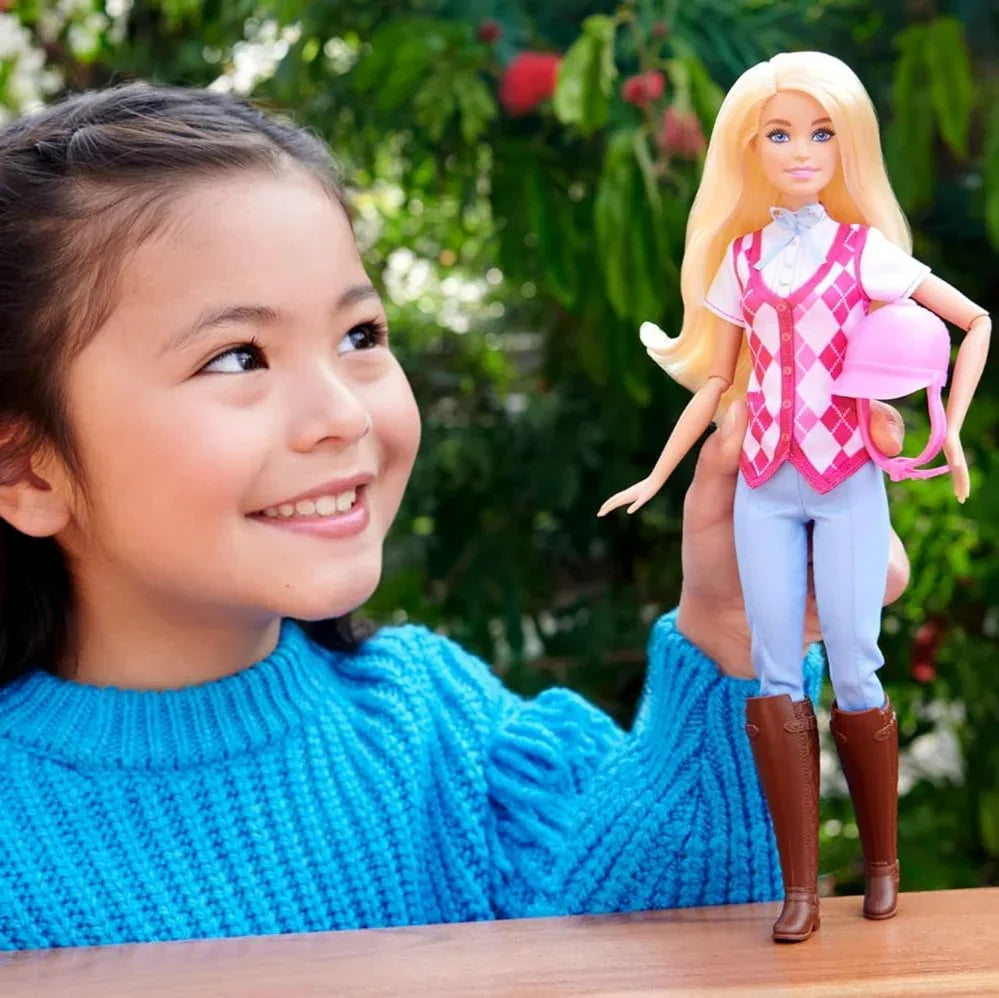 Barbie “Malibu” Doll & Accessories – Mysteries: The Great Horse Chase with Riding Outfit & Helmet - Naivri