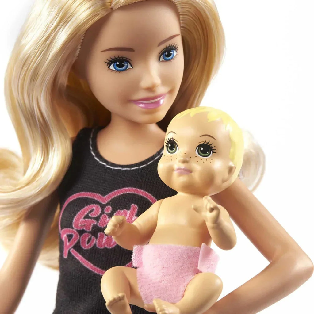 Barbie Skipper Babysitters Inc. Doll & Accessories Set with Baby Doll & Storytelling Pieces – Gift for Kids 3+ - Naivri