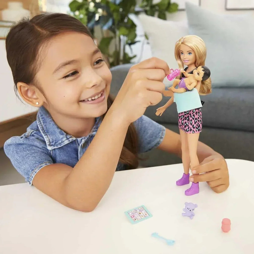 Barbie Skipper Babysitters Inc. Doll & Accessories Set with Baby Doll & Storytelling Pieces – Gift for Kids 3+ - Naivri