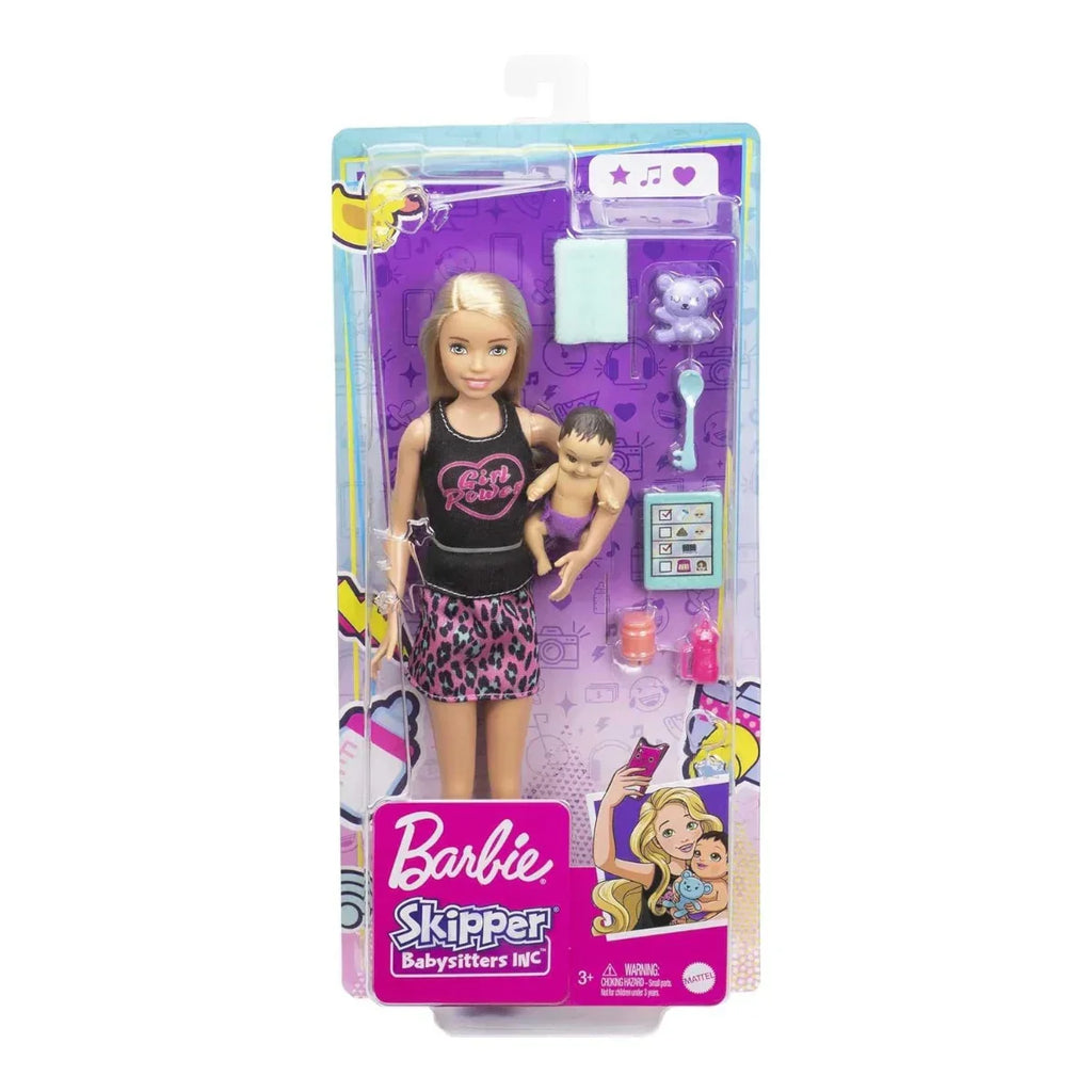 Barbie Skipper Babysitters Inc. Doll & Accessories Set with Baby Doll & Storytelling Pieces – Gift for Kids 3+ - Naivri