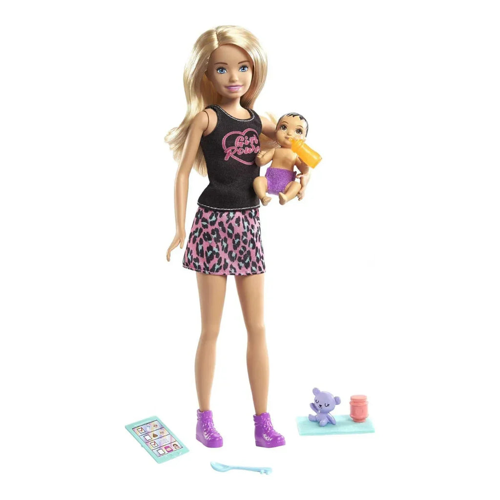 Barbie Skipper Babysitters Inc. Doll & Accessories Set with Baby Doll & Storytelling Pieces – Gift for Kids 3+ - Naivri