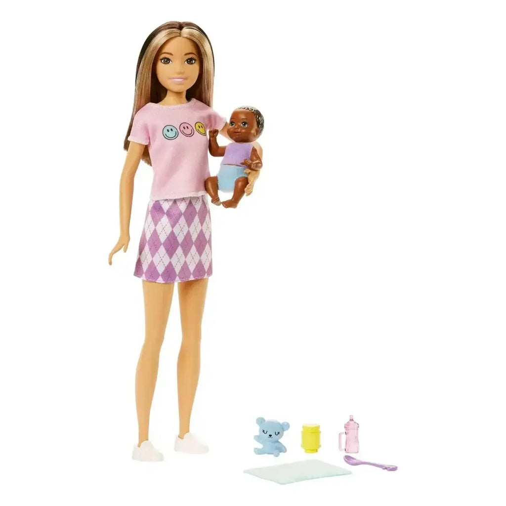 Barbie Skipper Babysitters Inc. Doll & Baby Playset with Accessories – Gift for Kids 3+ - Naivri