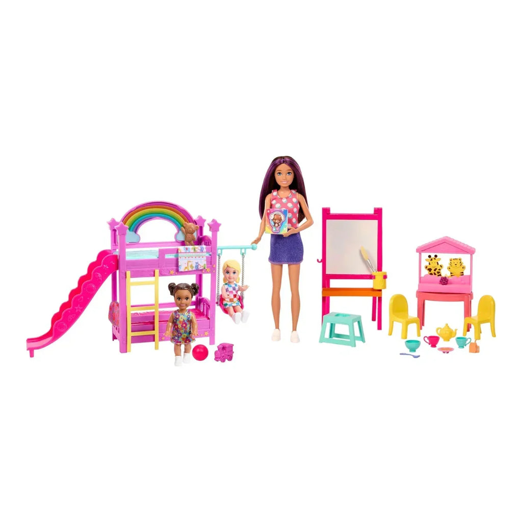 Barbie Skipper Babysitters Inc. Ultimate Daycare Playset with 3 Dolls, Furniture & 15+ Accessories – Gift for Kids 3+ - Naivri
