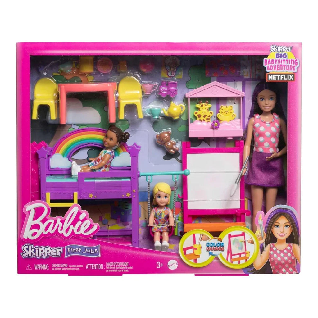 Barbie Skipper Babysitters Inc. Ultimate Daycare Playset with 3 Dolls, Furniture & 15+ Accessories – Gift for Kids 3+ - Naivri