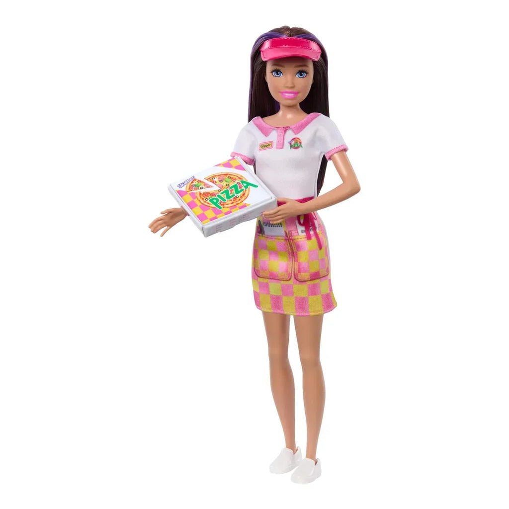 Barbie Skipper Pizzeria Waitress Doll with Pizza & Takeout Box – Gift for Kids 3+ - Naivri